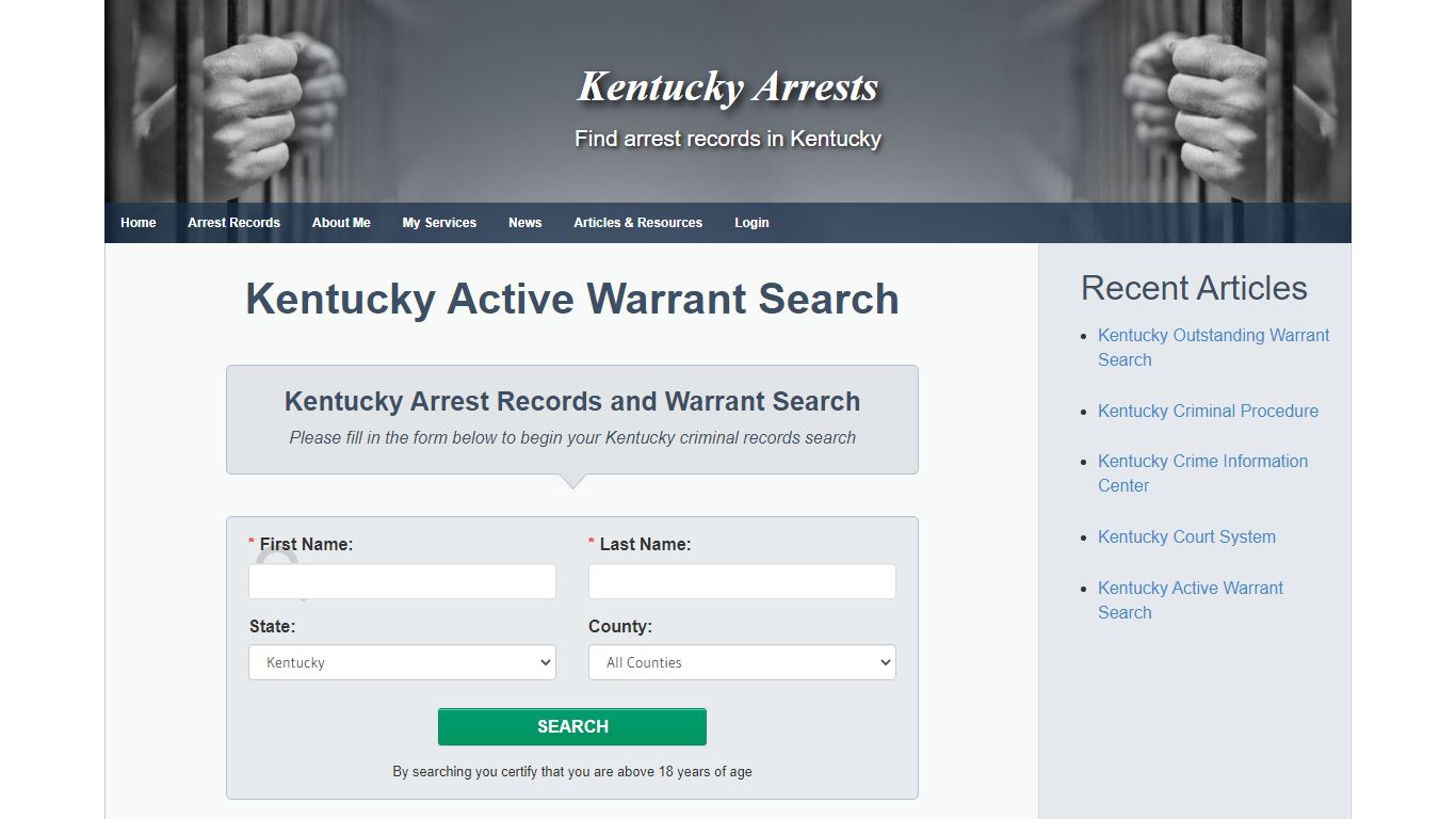 Kentucky Active Warrant Search - Kentucky Arrests